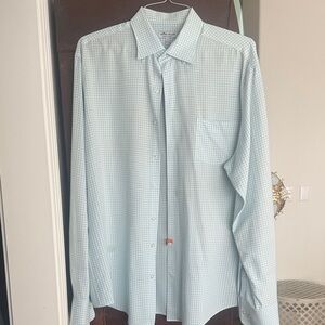 Peter Millar Light Blue Check Dress Shirt